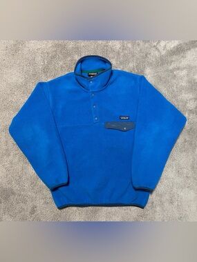 Patagonia Synchilla Snap-T Pullover Mens Small Blue Fleece Outdoor Hiking FA13